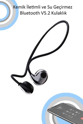 TECHNOMEN Kemik Iletimli Kablosuz Bluetooth 5.2 Kulaklık Gürültü Azaltma Özellikli