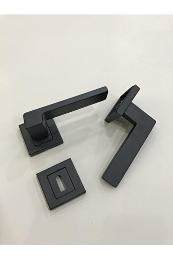 Sofuoğlu Anka Matte Black Square Rosette Interior Room Handle (1 set)