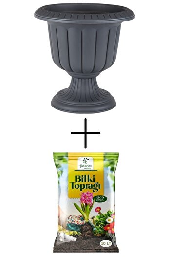 Bliss Nergis Ayaklı Saksı & Büyük Boy Saksı 9,8lt Torf Bitki Toprağı Perlit Cocopeat Katkılı 10lt