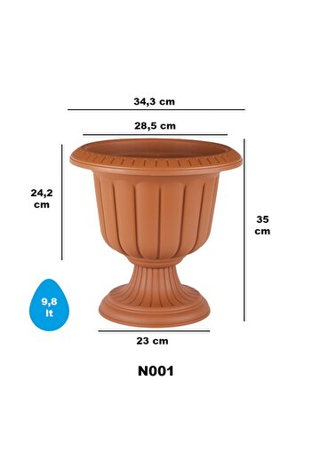 Bliss Nergis Ayaklı Saksı & Büyük Boy Saksı 9,8lt Torf Bitki Toprağı Perlit Cocopeat Katkılı 10lt