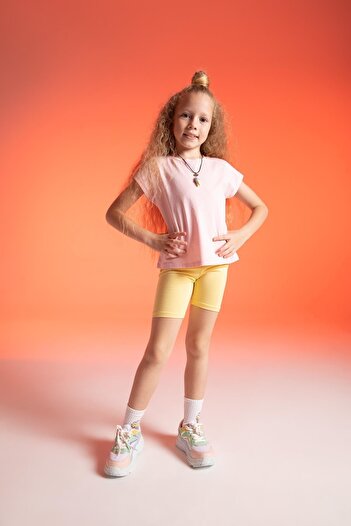 DeFacto Girl's Basic Biker Tights