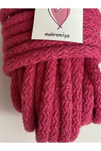 Makromİps Makrome Ip (10 METRE/5,5-6 MM) Dikilebilir Pamuk Tress Kordon Halat Jüt Kaytan Supla Çanta Sepet Ipi
