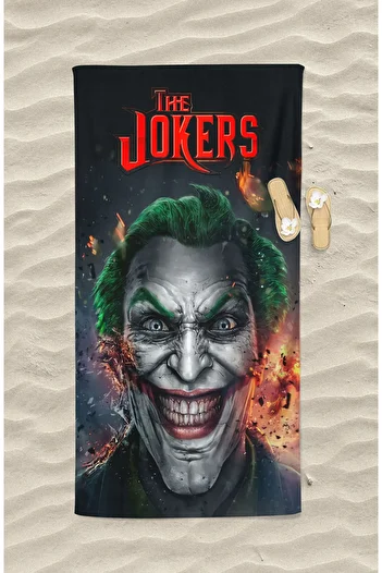 Erays Home Joker Pattern Printed Beach Bath Towel