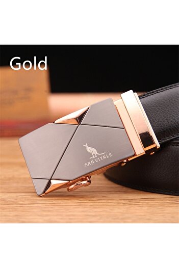 Schulzz San Vitale Luxury Business Italian Automatic Buckle Genuine Leather Men's Belt 120cm