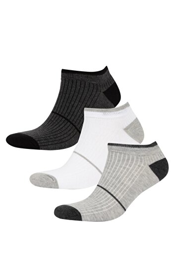 DeFacto Men's 3-pack Cotton Booties Socks