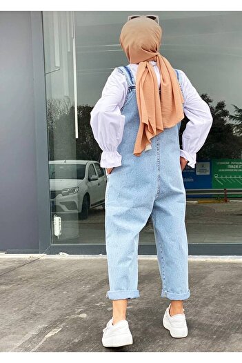 modaalone Kadın Mavi jeans Tulum , Salopet , Slopet , Kadın Hamile Tulum