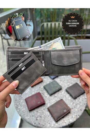 MFT Leather Design Men's Leather Wallet - FOSSIL GENUINE Model