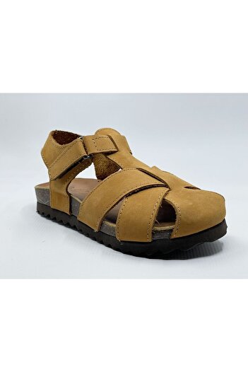 Piarmoni Genuine Leather Anatomical Cork Sole Children's Sandals