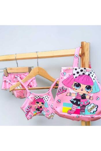 BEBEĞİME ÇORAP Character Bikini Set for Baby Girl - Bag Accessory