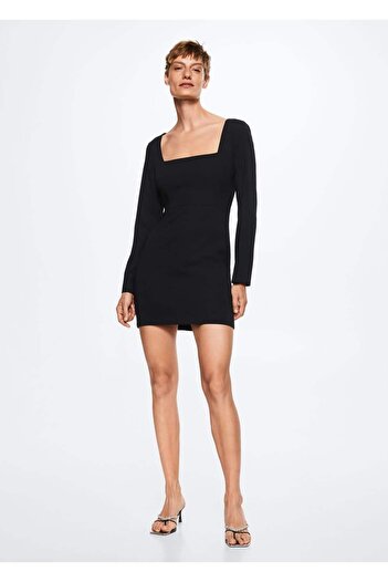 MANGO Woman Fitted Cut Dress