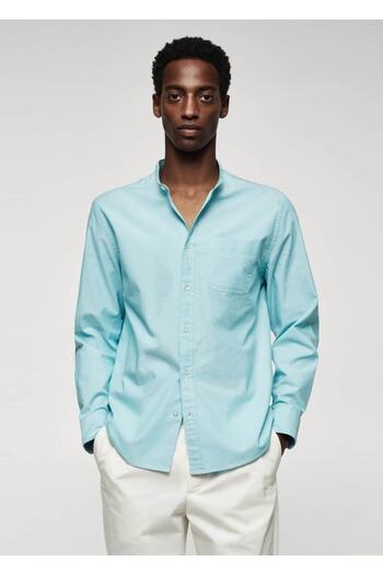 MANGO Man Slim Fit Shirt with Judge Collar