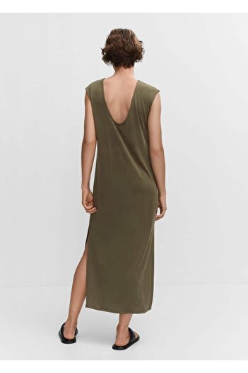 MANGO Woman Yırtmaçlı Modal Elbise