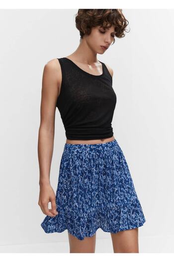 MANGO Woman Printed Woven Skirt