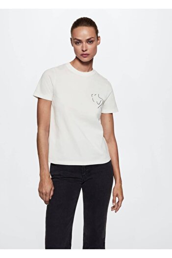 MANGO Woman Вишита футболка солідарності