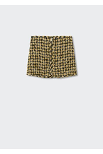 MANGO Woman Zippered Tweed Skirt