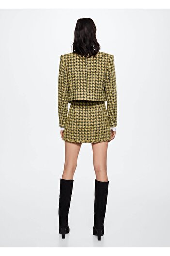 MANGO Woman Zippered Tweed Skirt