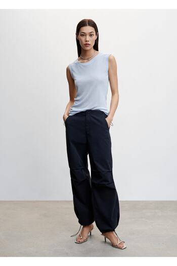 MANGO Woman Μπλούζα 100% Lyocell