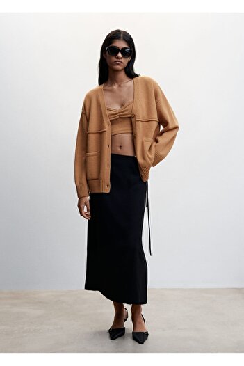MANGO Woman Pocketed Knitwear Cardigan