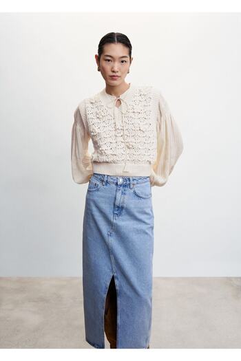 MANGO Woman Tasseled Vest
