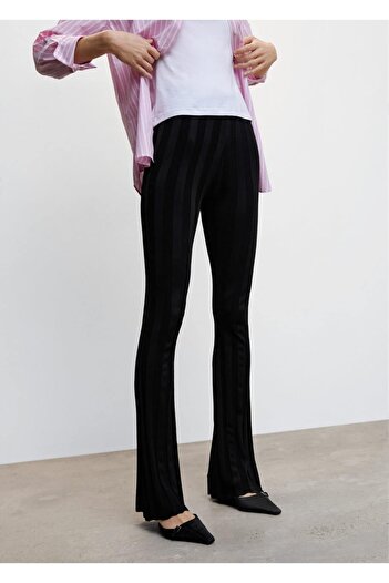 MANGO Woman Flared Knitwear Trousers