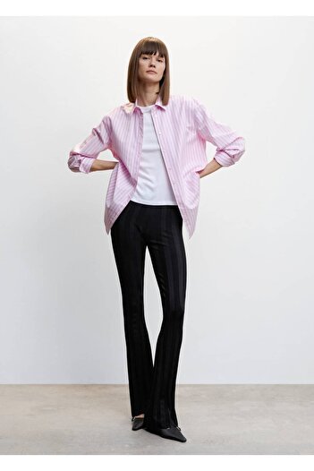 MANGO Woman Flared Knitwear Trousers