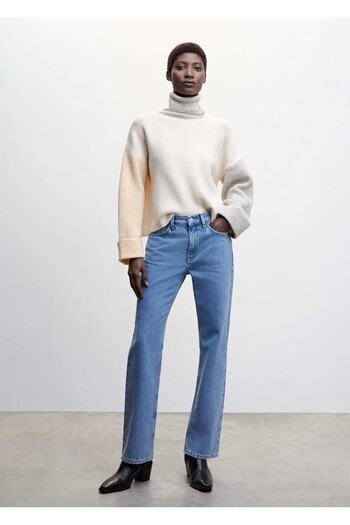 MANGO Woman Mixed Piece Knit Sweater
