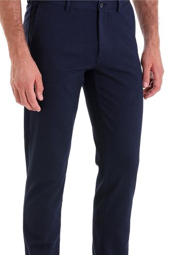 Hatemoğlu Бавовняні брюки Slim Fit темно-синього кольору з боковими кишенями