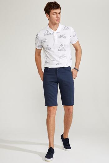 DeFacto Slim Fit Belted Bermuda Shorts