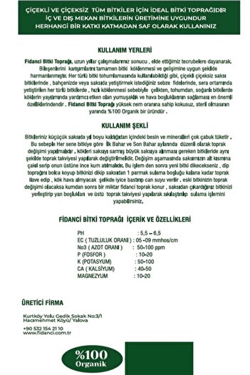 Bliss Nergis Ayaklı Saksı & Büyük Boy Saksı 9,8lt Torf Bitki Toprağı Perlit Cocopeat Katkılı 10lt