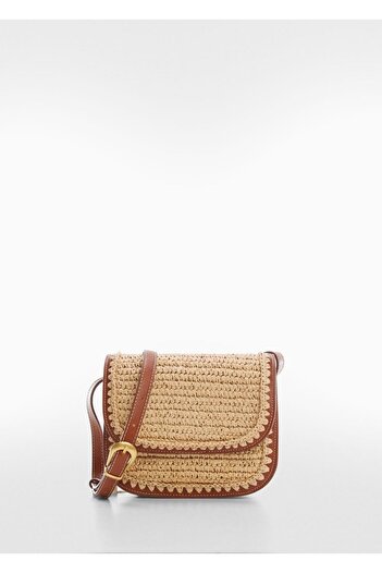 MANGO Woman Contrast Handle Bag