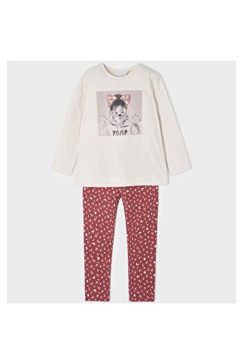 MAYORAL Winter Girl Long Sleeve Blouse Leggings Set of 2