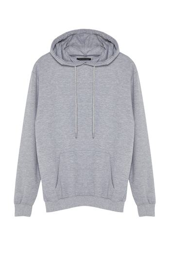 Trendyol Collection Gray Regular Cut Hooded Sweatshirt - Pack of 2 TMNAW22SW1345