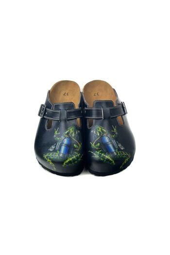 Double Tank Designed Vegan Leather Sandals Slippers