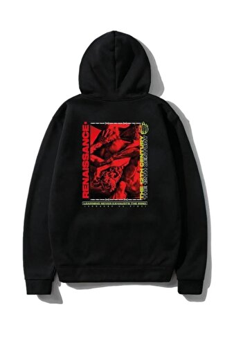 Machetta Φούτερ με κουκούλα μεγάλου μεγέθους Renaissance printed oversize