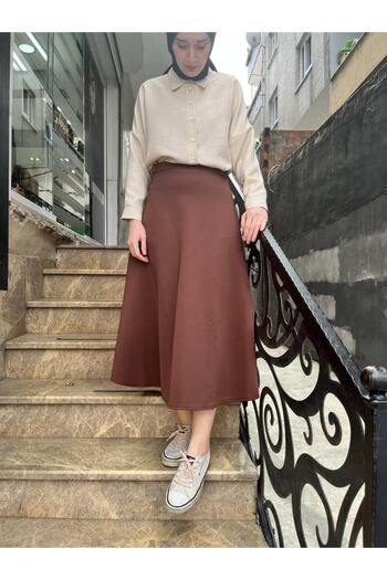 CNG MODA Black Scuba Puff Skirt