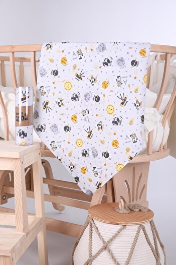 Babyhola Muslin Blanket 80x80cm Space Pattern Organic