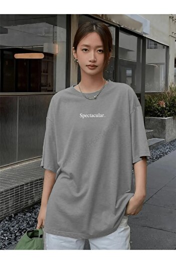 Pear Wear Spectacular Printed Wide Fit Women's T-Shirt Oversize T-Shirt
