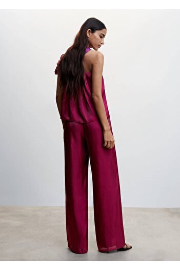 MANGO Woman Saten Palazzo Pantolon