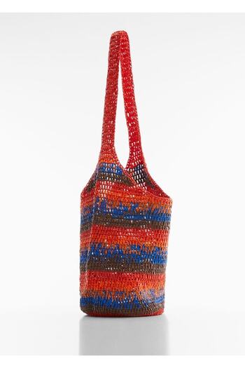 MANGO Woman Natural fiber bag