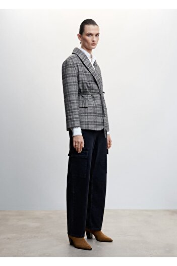 MANGO Woman Molded Checkered Quilted Jacket