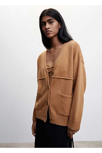MANGO Woman Pocketed Knitwear Cardigan