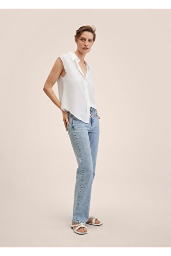 MANGO Woman Textured Strappy Blouse