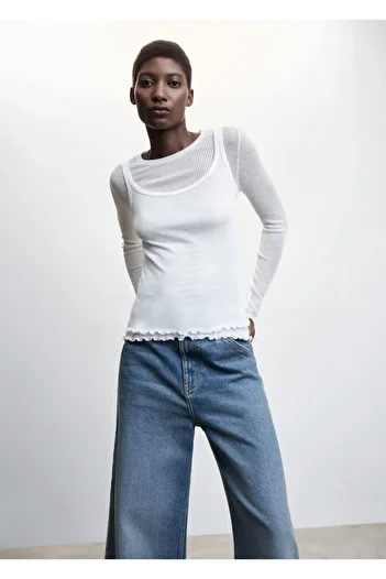 MANGO Woman Μπλούζα συνδυασμού T-Shirt