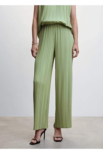 MANGO Woman Pleated Wideleg Trousers