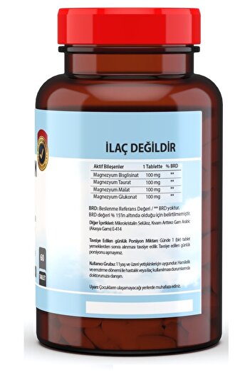 FLX Magnezyum Elementleri Complex 400 mg 60 Tablet