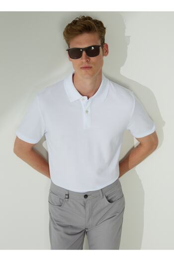 ALTINYILDIZ CLASSICS Altınyıldız Classics Polo ανδρικό μπλουζάκι με λαιμόκοψη 4A9000000001