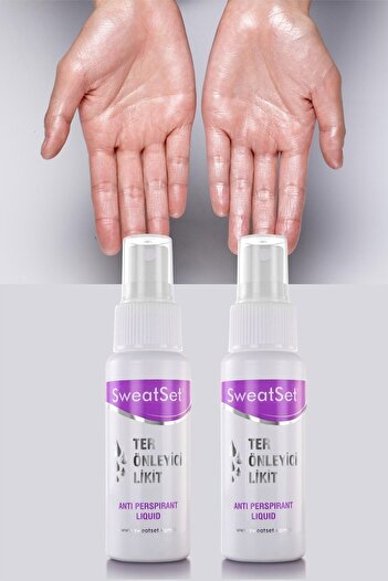 SWEAT SET Sweatset Ter Önleyici 2'li Set El, Ayak, Yüz, Koltuk Altı Terleme Önleyici Sprey Tere Çözüm 24 Saat