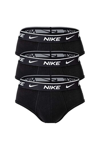 Nike Herren Slips, 3er Pack - Briefs, Logobund, Cotton Stretch