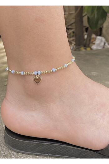 takıtarzım Anklet Dorican heart shaped women's anklet