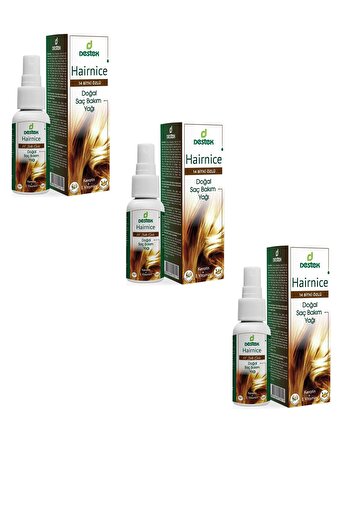 Destek 3 Box Support Hairnice 14 Plant Extract Natural Hair Care Oil Keratin + Vitamin E Natural Hair Care